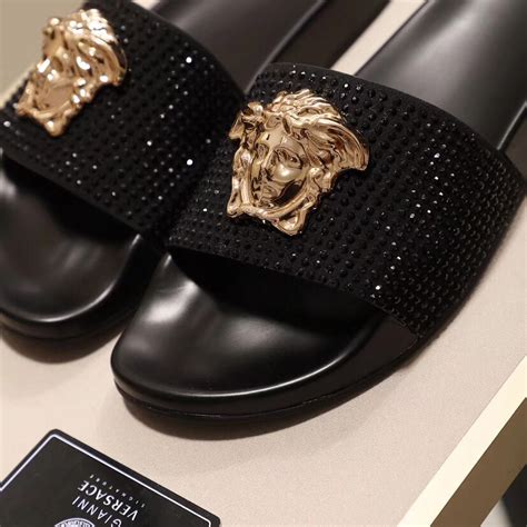 versace velvet slippers replica|Versace slippers for sale.